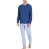 RAGNO Pigiama Uomo Puro Cotone Maglia Manica Lunga Pantalone Lungo Estivo Articolo U899NQ, A16F Fantasia Navy Peony, Taglia 48