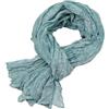 IKFGTJRE Sciarpa in Cotone e Lino Sciarpa in lino di cotone colore puro vintage autunno inverno pieghettato retrò sottile lungo uomo donna scialle caldo Per uscire(Bean Green)