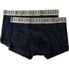 Dirk Bikkembergs Boxer Uomo Bikkembergs Confezione 2 Boxer Cotone elesticizzato Elastico a Vista Underwear Articolo BKK1UTR11BI bi-Pack Trunks, Navy, XXL - EU XXL - US XL - FR 6