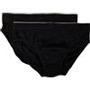 PEROFIL Confezione 2 Slip Uomo bi-Pack Medio Cotone bielastico Articolo VPRT00311, 2031 Bianco/Nero - White/Black, I 7 - D 8 - INT XXL