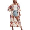 Getitsoon, copricostume estivo da donna, stile bohémien, bikini, scialle lungo, kimono, cardigan svolazzante, costume da bagno, Taglia unica