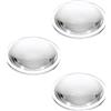 PATIKIL Diametro 66mm Lente Convessa Piatta, 3 Pezzi Altezza 18.5mm Lente Ottica Convessa Acrilica LED Con Bordo Per Torcia Auto Bicicletta Faro Proiettore, Trasparente