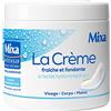 Mixa Intensive Peaux Secche - La crema fresca e fondente all'acido ialuronico puro, multiuso, viso, corpo, mani, piedi, idratazione 24 ore, penetrazione rapida, ipoallergenica