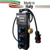 EXTREME QUADRO CORRENTE POWERBOX DA SPINA 16A 5P TRIFASE A 3 PRESE CEE 16A 3P MONOFASE CON PULSANTE SICUREZZA