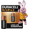 Duracell Batterie Specialistiche alcaline N da 1,5V (confezione da 2) (E90 / LR1), adatte all'uso in torce, calcolatrici e fanali per biciclette