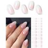 Wahrshei Unghie Gel Adesive UV | Rosa Sfumato Smalto Adesivo Gel UV | 20 PCS Pellicola per Unghie Autoadesiva | Adesivi per unghie in gel, Impacchi di Smalto Gel per Unghie