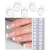 Wahrshei Unghie Gel Adesive UV | French Glitter Smalto Adesivo Gel UV | 20 PCS Pellicola per Unghie Autoadesiva | Adesivi per unghie in gel, Impacchi di Smalto Gel per Unghie