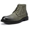 Allthemen Uomo Stivali Chelsea Casual Boots Punta Lacci Rotonda Moda Polacchine Anfibi Eleganti Verde 42