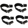 Joygoodta Cinghie per Stivali da 4 Pezzi, Clip Elastiche Regolabili per Stivali da Equitazione e Supporto per Le Gambe, Nere