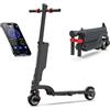 HX X6 Monopattino Elettrico Adulto triplo Pieghevole,Scooter elettrico portatile a zaino,Batteria Rimovibile,350W,25km/h,20-40KM,Display LCD,APP,Doppio Freno,Ruota piena da 5.5'',3 velocità