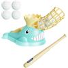 KQFCAZRE Gioco di Baseball con Lanciatore Automatico per Bambini, Gioco di Allenamento al Lancio della Palla per Bambini, Rosa, 3 Palle da Baseball