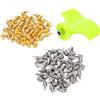 Fdit 100PCS 1/4 Pollici Picchi da Pista in Lega di Acciaio Piramidale Design Dell'ago Sostituzione Punta Chiave per Sprint Running Training da 100 a 400M (Oro argento)