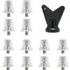 RemixAst Set di 12 tacchetti morbidi con punta in metallo, per scarpe da calcio e rugby, attacco standard da 5 mm (13 mm rosso)