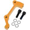 KQFCAZRE Adattatore Freno a Disco Bicicletta Staffa Supporto Montaggio Bracket Universale Lega Alluminio CNC Leggero Robusto Installazione Veloce Adatto a Cicl, Dorato 2