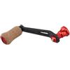 EfforPrac Manopola per mulinello da pesca in fibra di carbonio da 70 mm, per mulinelli Daiwa, Fuego, Salamandura, impugnatura rotonda, con 2 cuscinetti a vite braccio dorato (rosso)
