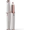 Flawless Finishing Touch Flawless Brows, Epilatore per Sopracciglia Indolore, Sicuro per Pelli Sensibili con Testina Ipoallergenica Placcata Oro 18 Carati, Bianco