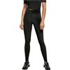 Urban Classics Ladies High Waist Velvet Leggings Donna Leggings Nero 5XL