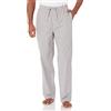 Amazon Essentials Pantaloni Pigiama in Popeline di Cotone dalla Linea Dritta con Coulisse ed Elastico in Vita Uomo, Grigio Motivo Scozzese, XL