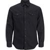 JACK & JONES JJESHERIDAN SHIRT L/S NOOS, Camicia, Uomo, Nero (Black Denim), M