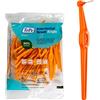 TePe Spazzolino interdentale angolato per la pulizia dei denti, 25 pezzi, 0,45 mm, spazi extra piccoli/piccoli, arancione, misura 1