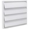 Guzeelu Griglia di Ventilazione Esterna 150 mm per Parete Esterna, Griglia di Scarico Aria 175 x 175 mm con Serranda a Gravità, Plastica ABS Bianca per Bagno e Cucina