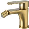 VALAZ Rubinetto Bidet Oro Opaco | Miscelatore Lavabo Bagno Acqua Fredda e Calda, Risparmio Acqua | Installazione Facile e Veloce | Ottone, Inossidabile, Elegante, Rotondo, Serie Turia