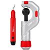 Sharp-tec Set di tagliatubi da 5-50 mm, tagliatubi regolabile con corpo in lega di alluminio, con strumento di sbavatura in acciaio ad alta velocità, utensile da taglio per tubi resistenti per rame