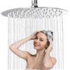 Gowkeey Soffione Doccia 10 Pollici, Doccia Fisso Piazza, Soffione per Doccia in Inox 304, Testa Doccia Regolabile 360°, Può essere installato a parete o a soffitto 20CM (10 pollici - Rotondo)