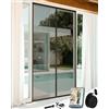 ARCOL Zanzariera Magnetica 75x200 cm Premium in Fibra di Vetro - Stop Zanzare in 3 Min., Rete Ultra-Fine Anti-Insetti, Chiusura Automatica con Magneti & Pesi, Nastro a Strappo Extra-Largo (Nero)