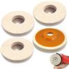 HWTONG 4Pcs 125 mm Disco Ruota di Lucidatura in Feltro di Lana, per Marmo, Metalli, per Smerigliatrice Angolare, Rotary Tool