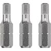 kwb 3 x Bits 25 mm Hex 2.5mm Industrial Steel 121402 (TQ 60 acciaio, ISO 1173, drive C 6.3)