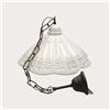 KeyHome Store Lampadario a Sospensione Ceramica Bianca Traforata Ø 38 cm con Catena
