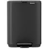 Brabantia Pattumiera a pedale Bo 4L (Mineral Infinite Grey), Pattumiera con pedale e coperchio a chiusura soft, Secchio spazzatura con secchio interno rimovibile e sacchetti PerfectFit inclusi