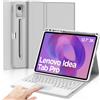 IVEOPPE Cover Tastiera Lenovo Idea Tab Pro 12.7 Pollici 2025 con Touchpad, Custodia Tastiera Trackpad Italiano Bluetooth Staccabile per Lenovo Xiaoxin Pad Pro 12,7 2025, Grigio