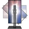 Hemudu Supporto Singolo per Monitor da 27 a 43 pollici, Alto Supporto Monitor da Scrivania con Base Regolabile, Monitor Braccio fino a 35kg con girevole ± 45 °
