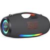 ZEALOT Cassa Bluetooth 250W, Altoparlante Portatile con Subwoofer,Boombox con bassi potenti,Impermeabile IPX6,EQ,Luce LED,48000 mAh,per Feste all'aperto,Piscina,Spiaggia