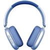 Wentronic Y01 Cuffie con cancellazione del rumore, cuffie over-ear senza fili, Bluetooth 5.3, suono Hi-Res, 48h di riproduzione, pieghevoli, con microfono per iOS/Android/PC - Blu