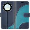 BoxTii Cover per Honor Magic5 Lite 5G /Honor X9A 5G / Honor X40 5G, Custodia in PU Pelle Portafoglio, Magnetica Cover a Libro con Slot per Schede per Honor Magic5 Lite 5G / X9A 5G / X40 5G, Blu
