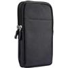 Narunii Mini marsupio universale da cintura, in nylon, per iPhone 14/13/12/Pro/Max, Samsung (nero, stile 2)