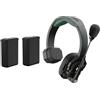 HollyView Solidcom SE Pro - Cuffie wireless ENC con cancellazione rumore, sistema interfono 399,9 m, comunicazione squadra auricolare singolo 3,5 mm, per riprese film