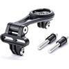 Cestbon Supporto anteriore esterno compatibile con Garmin Edge Wahoo Elemnt Bryton Stages Hammerhead Supporto combo regolabile per doppia Go pro