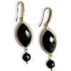 Handmade Orecchini con pietre dure e perle (Nero onice)