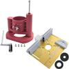 Lecreatekit Sollevatore router, base router, sollevamento per lavorazione del legno, base router a regolazione rapida per taglio dei bordi, kit di recinzione in alluminio ABS per motori da 63,8-65,5 mm (B)