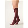 Calzedonia Gambaletti In Microfibra Semicoprenti 30 Denari Rosso