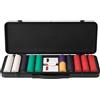 SLOWPLAY Set Poker Professionale 500 Fiches Composito Ceramico 10g Valigetta Premium