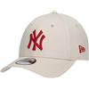 New Era New York Yankees MLB League Essential Beige Rosso 9Forty Berretto Regolabile