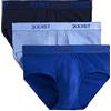 2(X)IST Slip da Uomo Essential Cotton Contour Pouch Brief Confezione da 3 (Pacchetto di 3), Navy/Cobalto/Porcellana, M