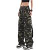 Sumleno Pantaloncini cargo da donna Y2K, larghi, a vita alta, con molte tasche, stile vintage, grunge, aesthetic, a gamba dritta e larga, abbigliamento, S