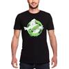 Elbenwald Ghostbusters - Maglietta con logo Glow in The Dark Nero Cotone, Colore: rosso, XL