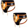 JOCKMAIL Slip da uomo Jock Strap Atletico Sostenitore Cintura larga Confortevole Uomo Sport Biancheria Intima Slip per Palestra Sport, Arancione+arancio, Medium